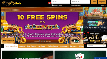 Egypt Slots free spins no deposit