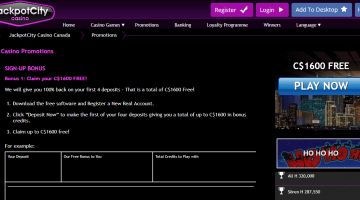 jackpot city casino promotions