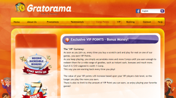 Gratorama casino VIP points
