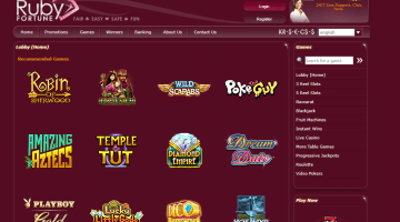 Ruby Fortune casino games