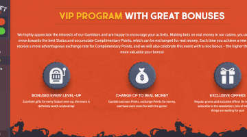 GunsBet casino vip program and tournaments