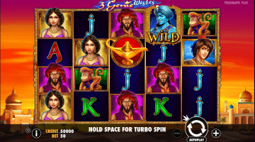 3 Genie Wishes slot game