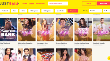 Justspin Casino Games