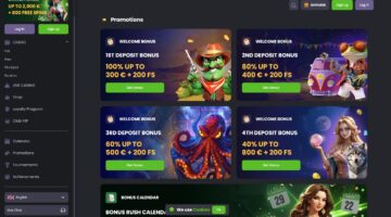 Spinline Casino Welcome Bonus Package