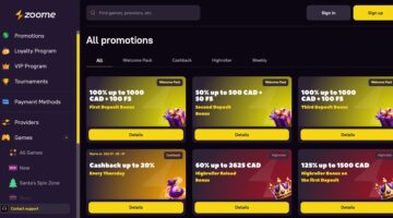 Zoome Casino Promotions